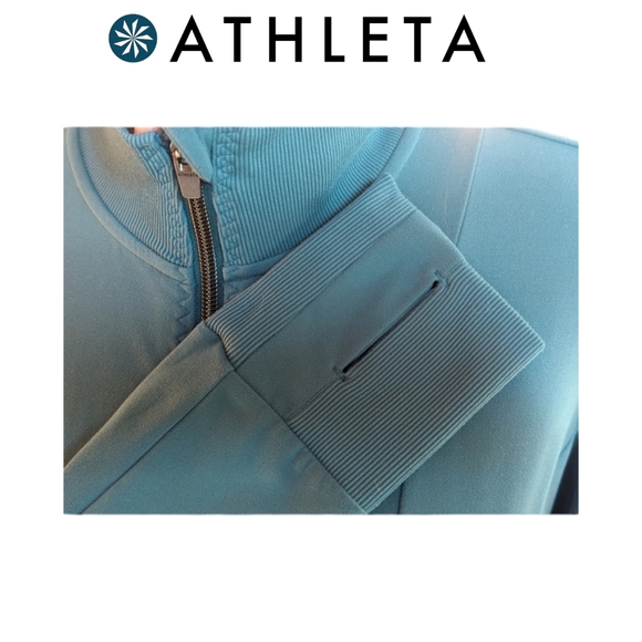 ATHLETA Shanti Jacket Billiard Powervita Teal, Athletic and Yoga Women's Medium - Picture 9 of 15